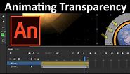 Animating Transparency | how to change the transparency of a moving object on adobe animate