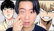 I tried 8 different types of Coloured Contacts meant for Cosplay