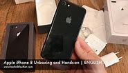 Apple iPhone 8 Black Unboxing and Hands-on | ENGLISH 4K