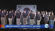 Military recruits sworn into U.S. Air Force