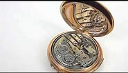 Antique Minute Repeater 14K Rose Gold Pocket Watch