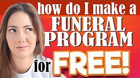 How Do I Make A Funeral Program For Free?