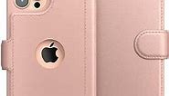 LUPA iPhone 11 Pro Max Wallet Case -Slim iPhone 11 Pro Max Flip Case with Credit Card Holder - for Women & Men - Faux Leather i Phone 11 Pro Max Purse Cases – Rose Gold - 6.5 inch Display Screen