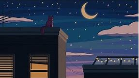 Purrple Cat - City Nights