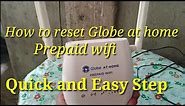 How to reset Globe at Home prepaid wifi easy step