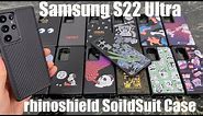 Samsung S22 Ultra rhinoshield SolidSuit case Review : Unique Designs!