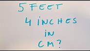 5 feet 4 inches in cm?