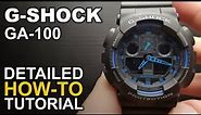 GShock GA 100 - Detailed How to Tutorial on Module 5081