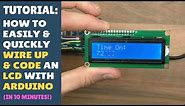 TUTORIAL: How to Connect, Set Up, Program, Control an I2C 1602 LCD Display - Arduino! Easy PCF8574!
