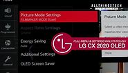 LG CX OLED 2020 TV | Full Menu & Settings Walkthrough