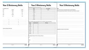 Year 2 Dictionary Skills Worksheet