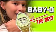 Baby-G watch review for smaller wrists kids and teens! GSHOCK BGD565C-3 Spring colors Green