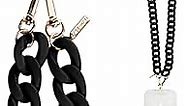 Case-Mate Crossbody Phone Lanyard/Chain [Works with All Phones] Hands-Free Cell Phone Strap - Phone Charm - Neck Chain Holder for iPhone 15 Pro Max/ 14 Pro Max/ 13 Pro Max/ 12/ S24 Ultra - Black