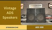 ADS 300 Review of these small bookshelf speakers of the 1970's.