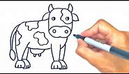Como dibujar una Vaca Fácil