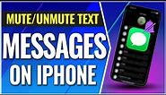 How To Mute/Unmute iMessage Conversations on iPhone