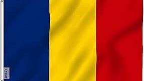 Anley Fly Breeze 3x5 Feet Romania flag - Vivid Color and Fade proof - Canvas Header and Double Stitched - Romanian Flags Polyester with Brass Grommets 3 X 5 Ft