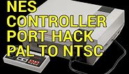 PAL to NTSC NES Controller Port hack Mod - YouTube