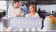 Pro Chef Learns How to Cook Ostrich Eggs | Bon Appétit