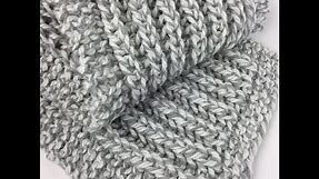 Fisherman's Rib Free Knit Scarf Pattern for Beginners