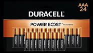 Duracell Coppertop AAA Battery with POWER BOOST™, 24 Pack Long-Lasting Batteries