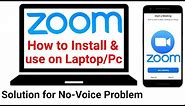 How to Install & Use Zoom Cloud Meeting App on PC || Laptop