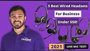 5 Best Wired Headsets For Business Under $50 - LIVE MIC TEST!