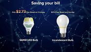 SANSI 250W Equivalent LED Light Bulb, 4000 Lumens E26 LED Bulb with Ceramic Technology, A19 5000K Daylight Light Bulb Non-Dimmable, 22-Year Lifetime, 25W Power Energy Saving Light Bulb for Home Office