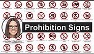 Prohibition Signs | Health and Safety at Work | Animated with Voice
