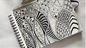 Zentangle art || Doodle patterns || Zen-doodle