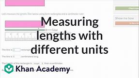 Measuring lengths with different units | Measurement and data | Early Math | Khan Academy