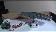 Using a microcontroller and stepper motor to rotate a model railway turntable.