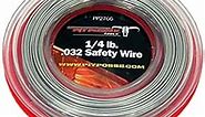 Pit Posse PP2766 Stainless Steel Twist Safety Lock Grip Wire .032 100 FT - Good for Motorcycle/Dirt Bike Grips - Automotive Wire