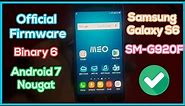 How to Flash Stock Firmware on Samsung Galaxy S6 SM-G920F Binary 6 Android 7 Nougat