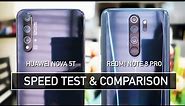 Huawei Nova 5T vs Redmi Note 8 Pro SPEED TEST