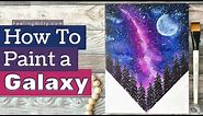 How To Paint A Galaxy (Milky Way) With Acrylic | Beginner Acrylic Painting Step by Step Tutorial