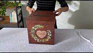 Kate Aspen Rustic Wood Gift/Wedding Card Box | Farmhouse Decor for Special Occasions