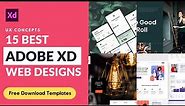 Free Web Design Download Adobe XD | Web Templates | 15 Best UX Animation Concepts 2022