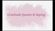 Gratitude Quotes and sayings | Quotes about gratitude