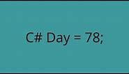 C# Coding | Day 78