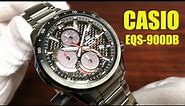 Unboxing Casio Edifice EQS-900DB Chronograph Solar Powered Watch EQS900DB-1AV