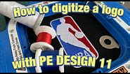 👨‍💻How to digitize a logo with PE DESIGN 11 | Mighty Hoop | PR670E