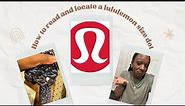 How to read and locate a lululemon size dot