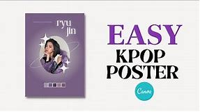 Easy Kpop Poster Tutorial on Canva | FREE Elements
