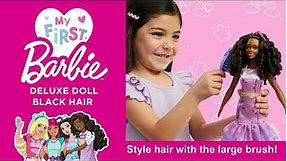 My First Barbie Deluxe doll black hair | AD