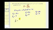 Determining a Unit Normal Vector to a Surface