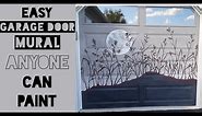 Easy/How to paint a Garage Door MURAL/ Anyone can paint