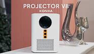 KONKA V8 Projector--Turn your home into a cinema with stunning 150-inch projection from a compact 10.8-inch box! Check now!
