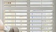 SUNCRAFT SHUTTERS- Plantation-Interior-Window COVERINGS-Custom Made in 10 Days- DIY Install -Save $$$-Made in USA-Never Needs Painting -25 Year Warranty-Traditional Front TILT Rod, White