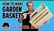 How to Make A Garden Basket / Harvest Basket For $3 / Easy Woodworking Project